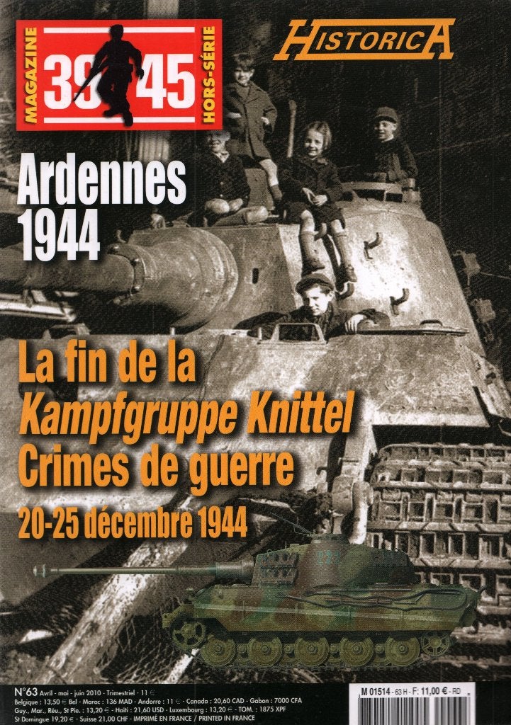 39 45 Magazine Historica HS No 63 / 105, Ardennes 1944, Kam, Boeken, Verzenden, Voor 1940, Zo goed als nieuw, Landmacht
