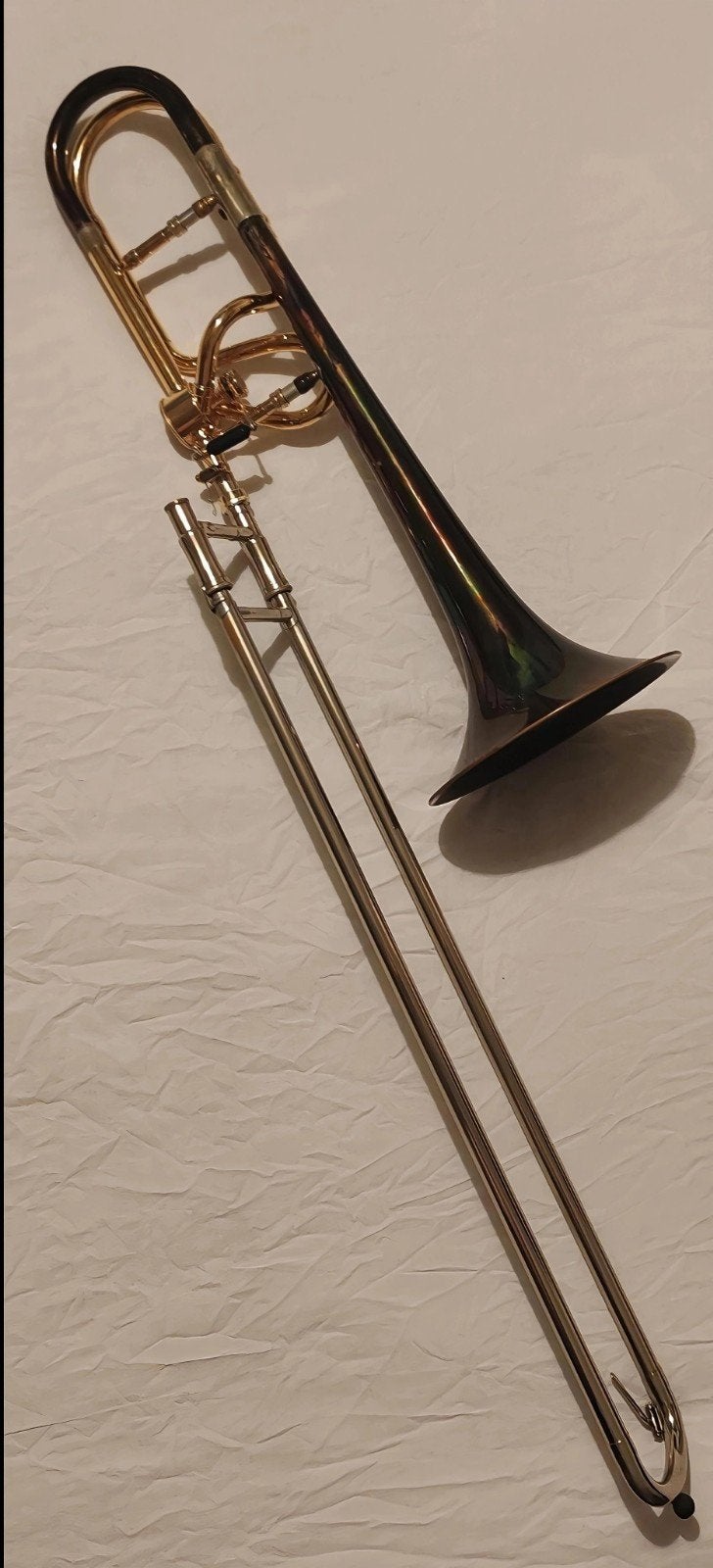 Schagerl Kissbone Trombone met Hagmann ventiel, Ophalen, Gebruikt, Tenor, Met koffer
