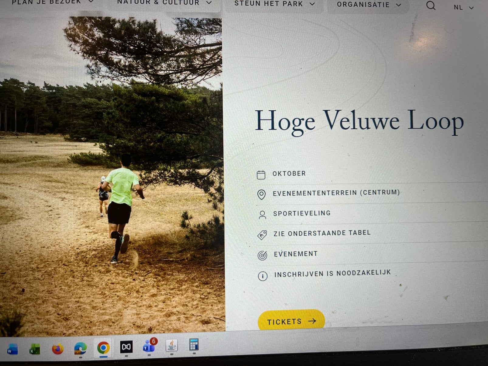 Startbewijs hoge veluwe loop 5,5 km, Eén persoon