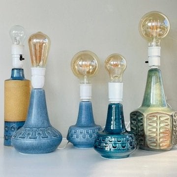 Deens vintage keramiek LAMPEN Soholm MidCentury HK-Living, Ophalen of Verzenden