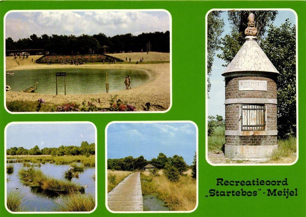 Recreatieoord Startebos - Meijel - 4 afb - 1982 gelopen, Ophalen of Verzenden, 1980 tot heden, Gelopen