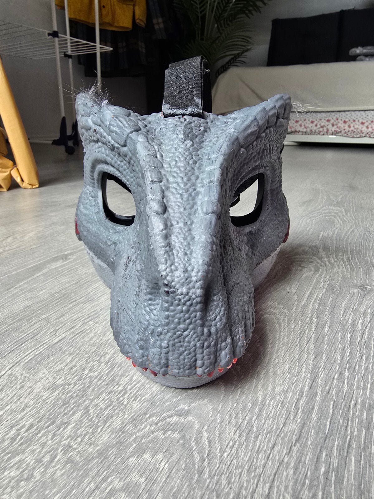 Dino masker furry, Hobby en Vrije tijd, Kostuums, Theaterbenodigdheden en LARP, Ophalen of Verzenden, Zo goed als nieuw, Accessoires