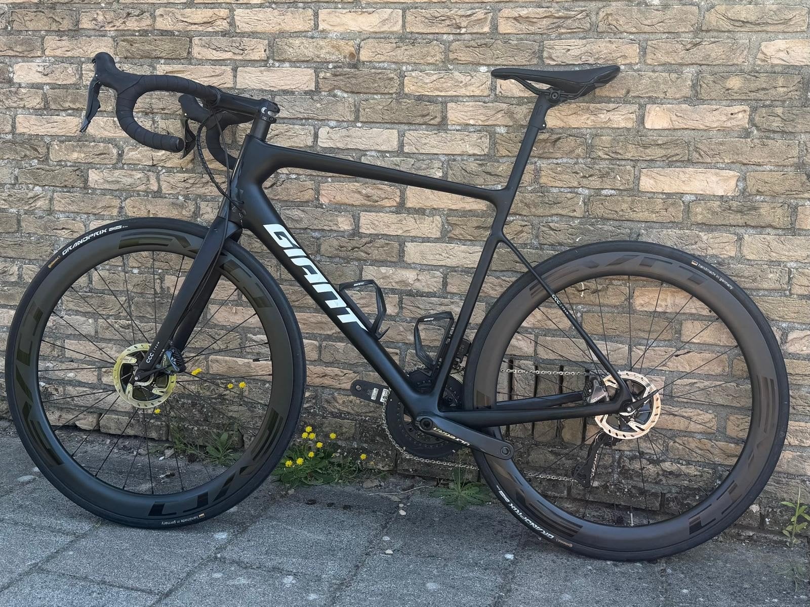 Giant Defy Advanced Carbon, maat L, dubbelzijdige  powermete, Fietsen en Brommers, Ophalen, 28 inch, Gebruikt, Carbon