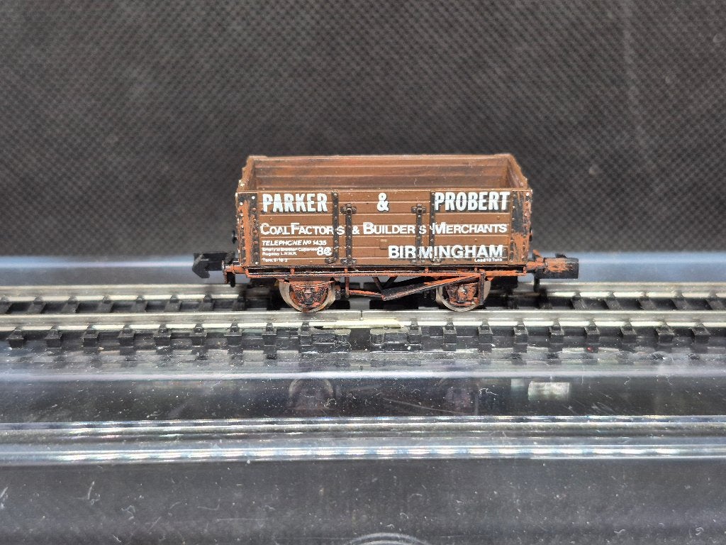 Graham 2117 - 7 Plank Coal Wagon 'Parker & Probert' (16656), Overige merken, Gebruikt, Gelijkstroom, Wagon