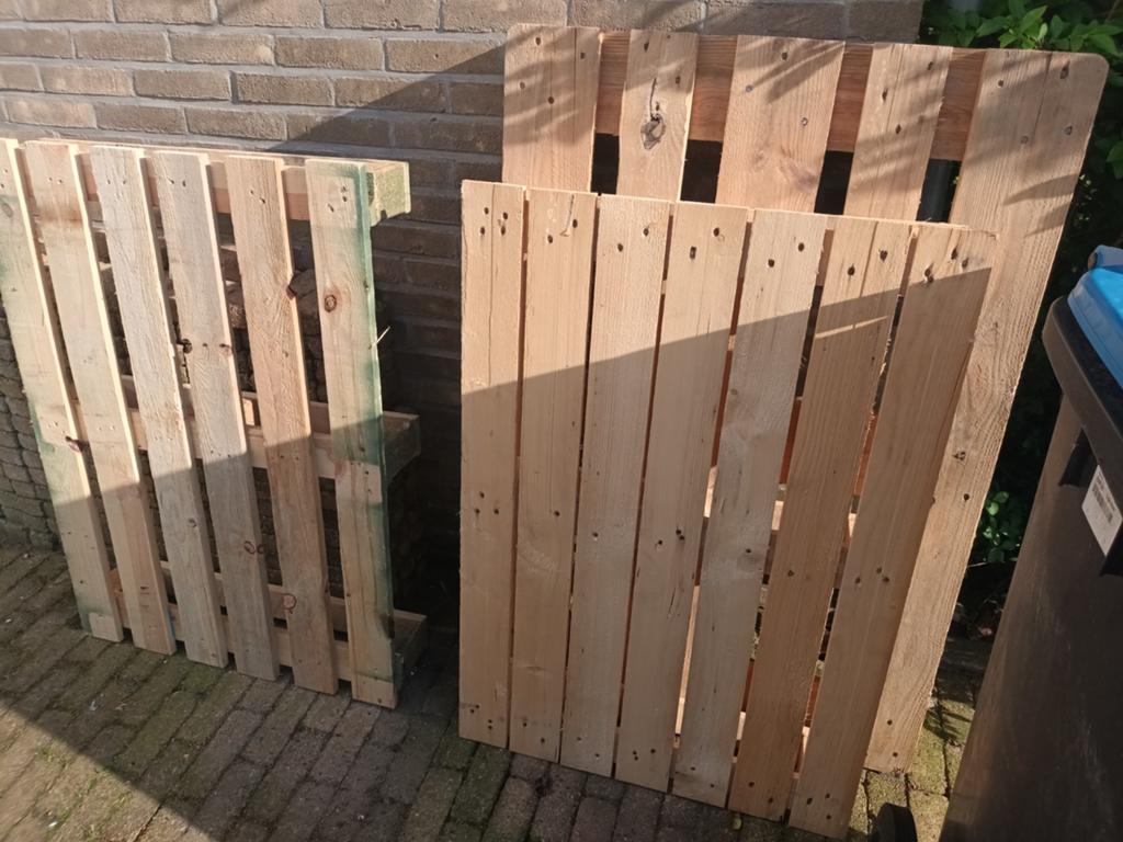 Pallets 3x, Tuin en Terras, Schuttingen, Ophalen, Minder dan 3 meter, Hout, 1 tot 2 meter