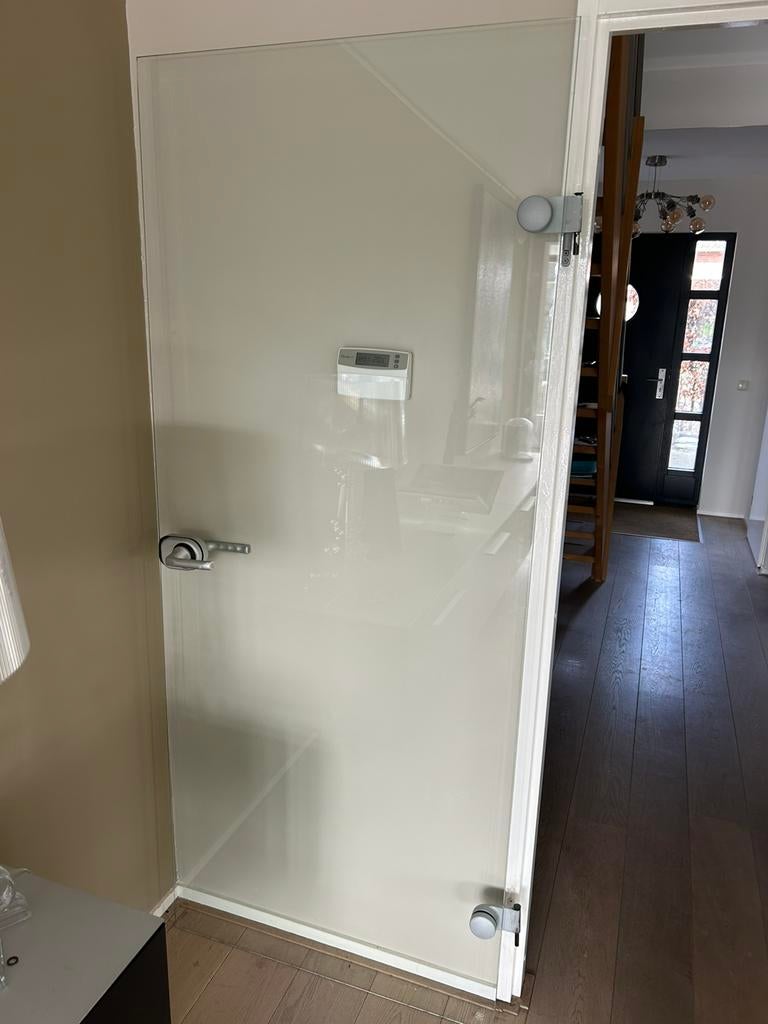 Glazen binnendeur 87x 210, Doe-het-zelf en Verbouw, Deuren en Horren, Ophalen, Zo goed als nieuw, Binnendeur, 200 tot 215 cm