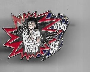MICHAEL JACKSON BAD MUZIEK PIN, Verzamelen, Ophalen of Verzenden, Gebruikt, Overige onderwerpen, Speldje of Pin