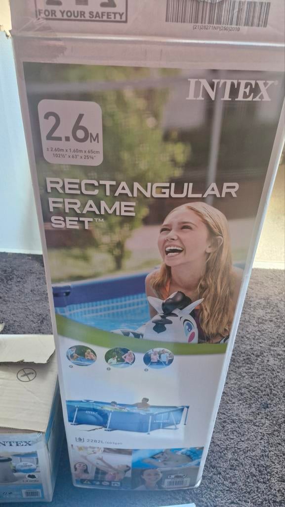 Intex Zwembad Set 2.6 x 1.6 met toebehoren, Ophalen, Minder dan 80 cm, Opzetzwembad, 200 tot 400 cm