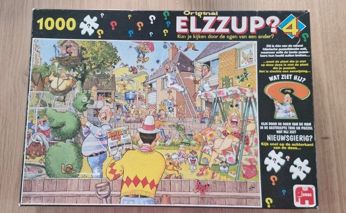 Jumbo Original Elzzup? 4 Puzzel 1000 stukjes, Ophalen of Verzenden, 500 t/m 1500 stukjes, Gebruikt, Legpuzzel