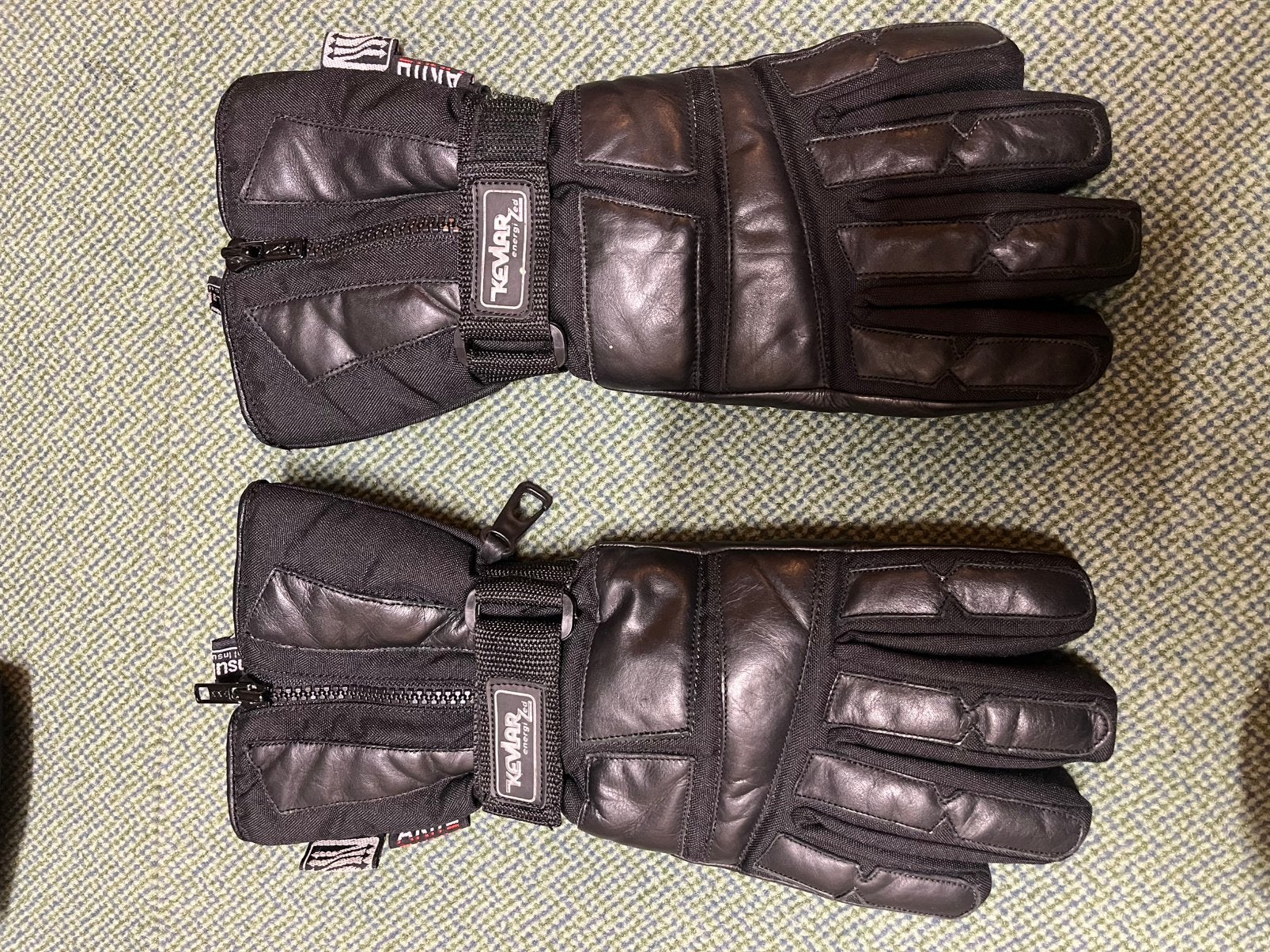 Kevlar akito Motor handschoenen zwart leer mt. XS, Ophalen of Verzenden, Tweedehands, Handschoenen
