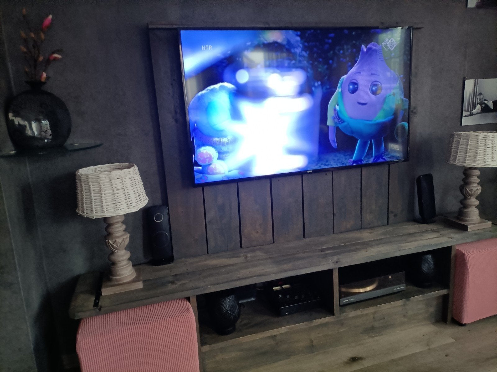 Steigerhouten TV meubel - 175x250x40 cm, Ophalen of Verzenden