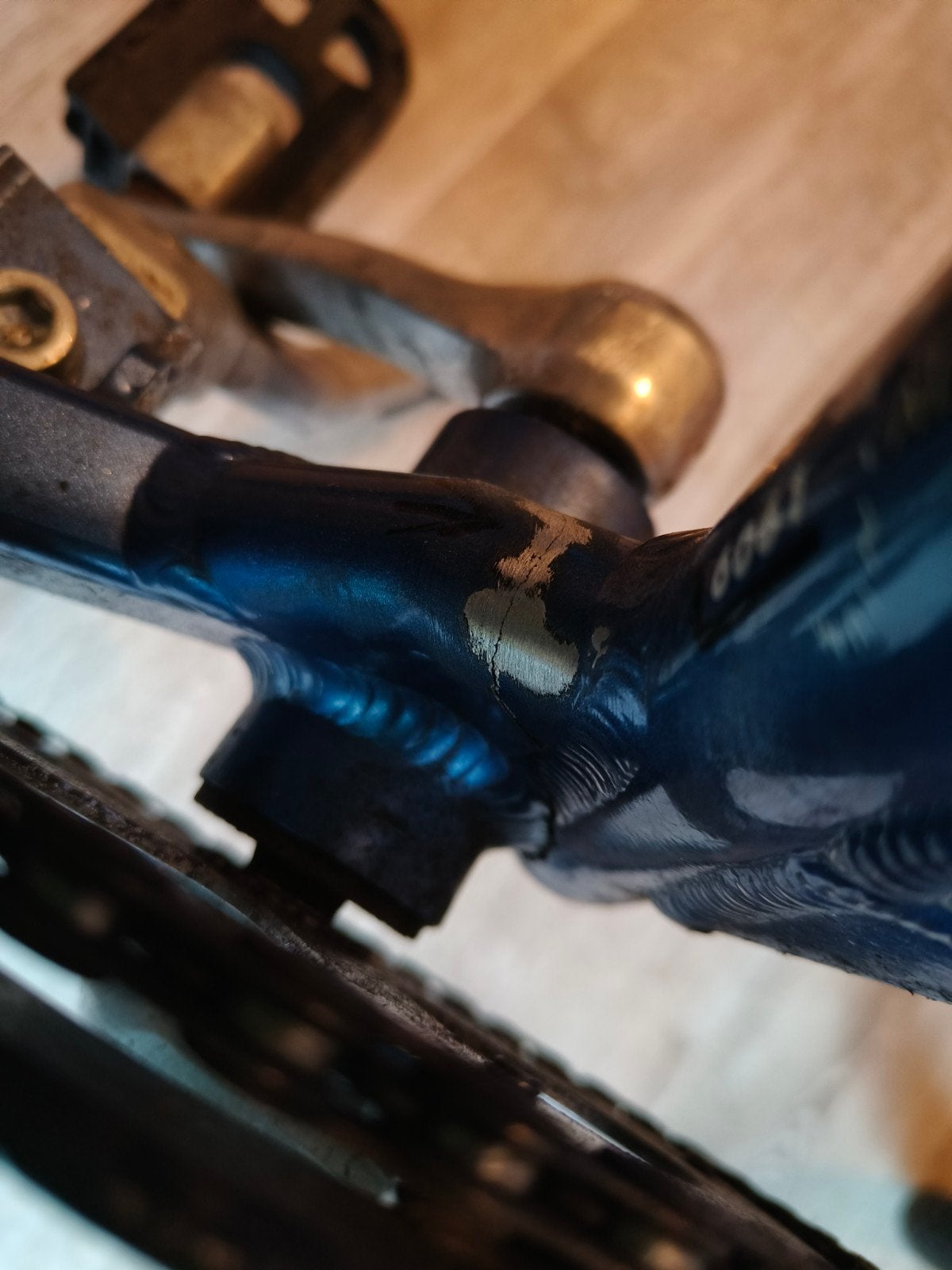 Vouwfiets met laswerk: Halfway, goede staat na reparatie, Ophalen