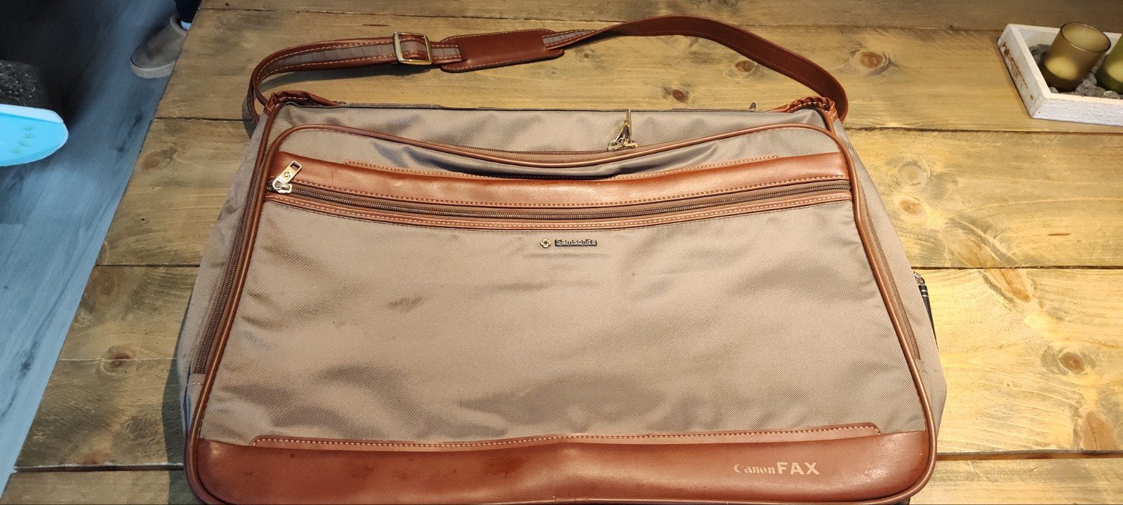 Samsonite kledinghoes/reistas - Bruin/Grijs, Sieraden, Tassen en Uiterlijk, Tassen | Reistassen en Weekendtassen, Ophalen, 30 cm of meer
