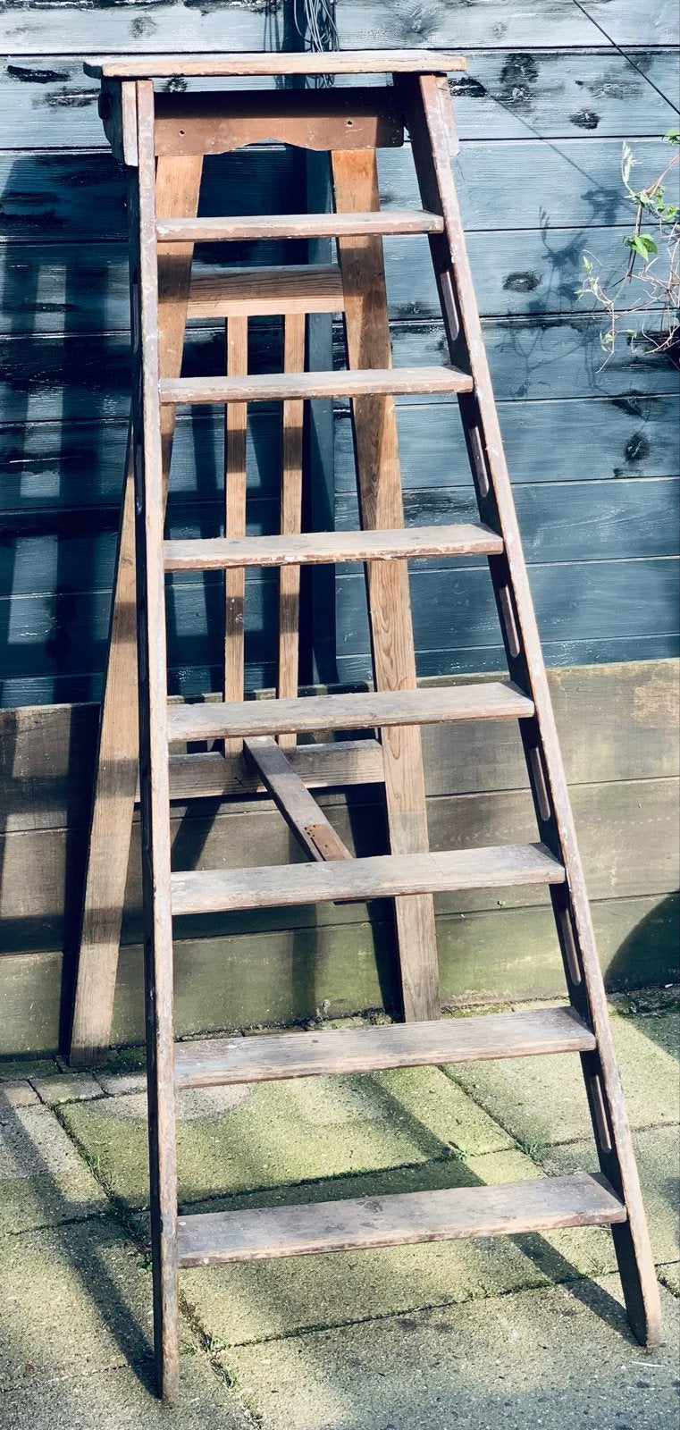 Vintage houten trap - Vingertrap, Doe-het-zelf en Verbouw, Ophalen of Verzenden, Gebruikt, Trap, 2 tot 4 meter