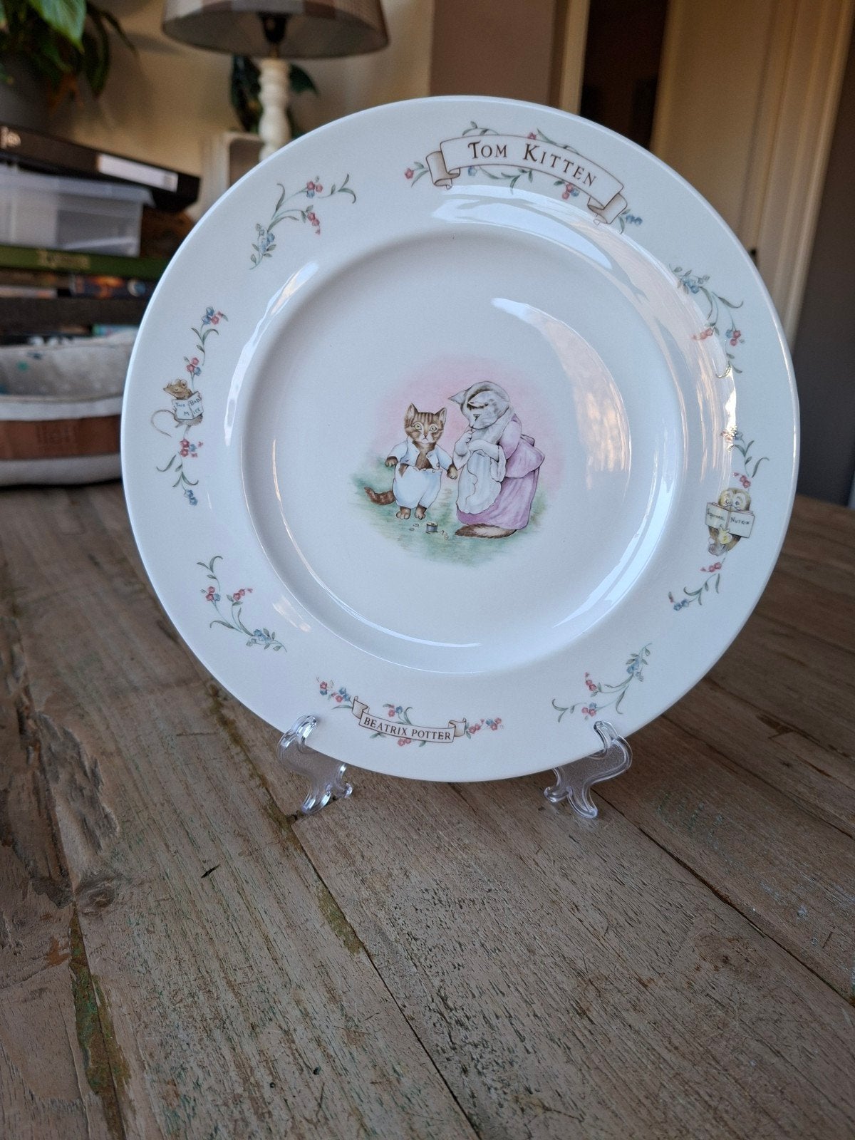 Royal Albert Beatrix Potter Tom Kitten Dinerbord Vintage, Ophalen of Verzenden, Zo goed als nieuw, Bord(en), Overige stijlen
