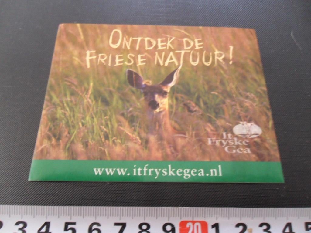 sticker it fryske gea ontdek de friese natuur - ree hert, Ophalen, Zo goed als nieuw