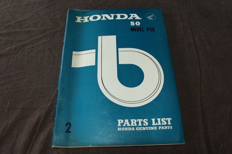 Honda P50 1967 moped parts list Little Honda onderdelen boek, Fietsen en Brommers, Handleidingen en Instructieboekjes, Ophalen of Verzenden