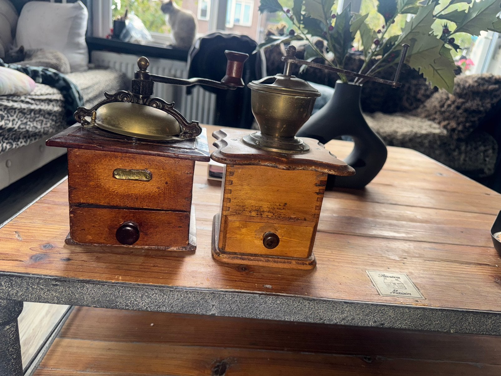 2oude koffiemolens prijs 15 euro, Ophalen of Verzenden, Gebruikt