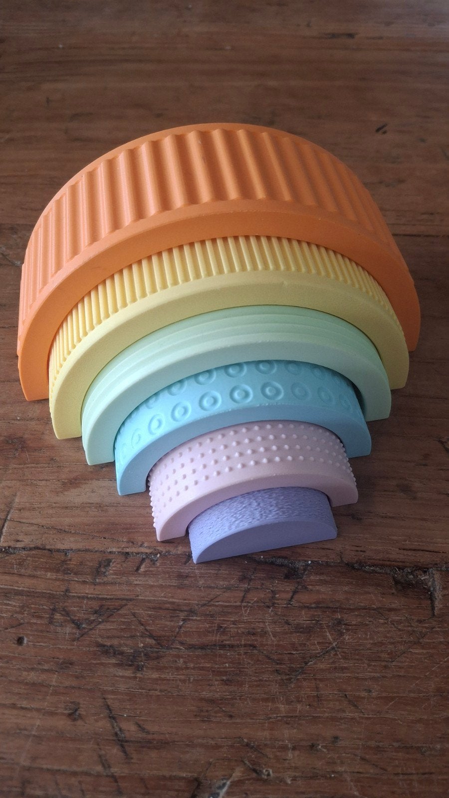 3D geprinte regenboog stapeltoren, sensorisch speelgoed, Ophalen, Zo goed als nieuw, Knutselen