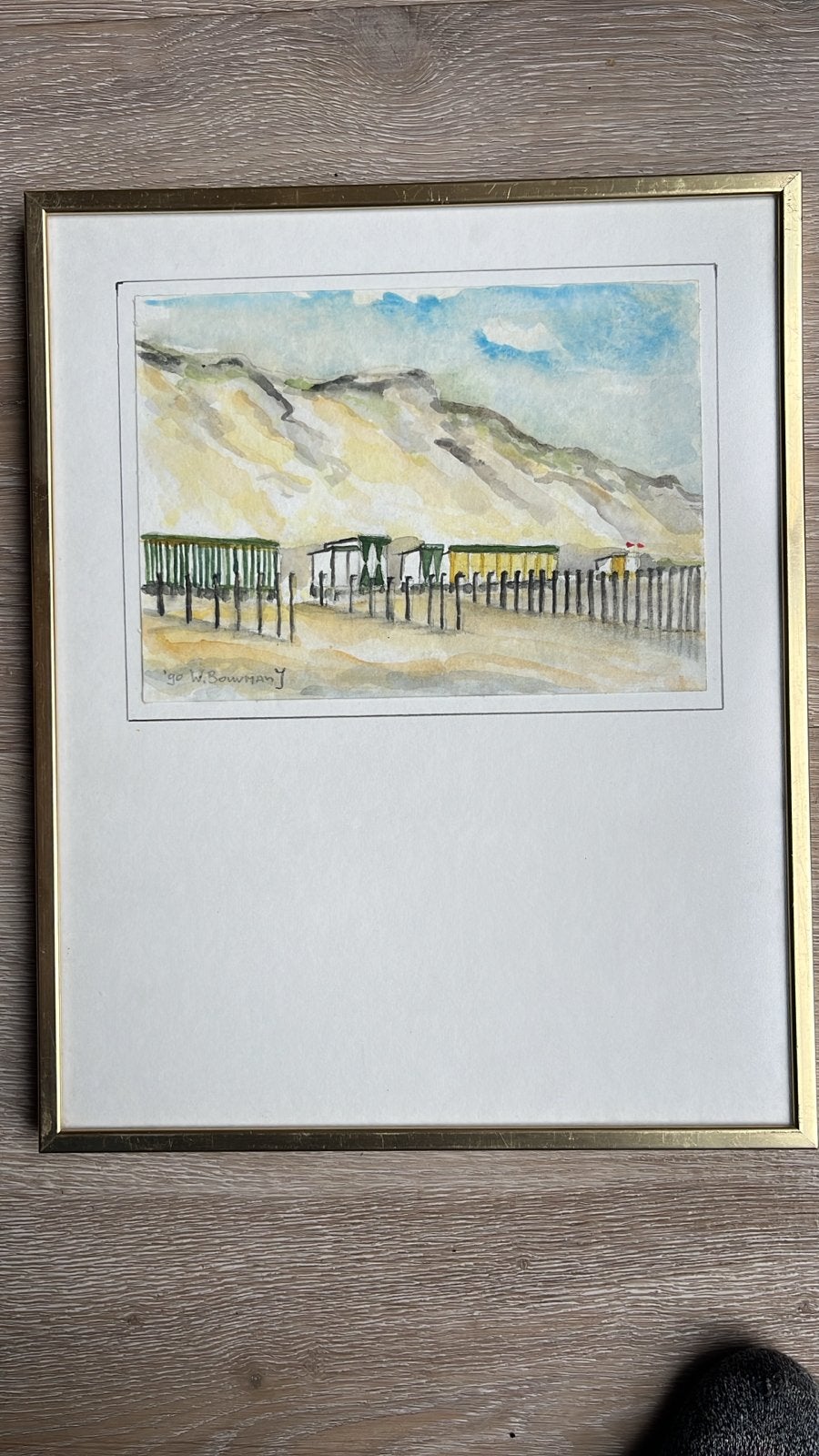 Duinzicht en Zeezicht in Zoutelande - W. Bouwman (1990), Antiek en Kunst, Gedateerd, Realistisch, Ophalen of Verzenden, Landschap