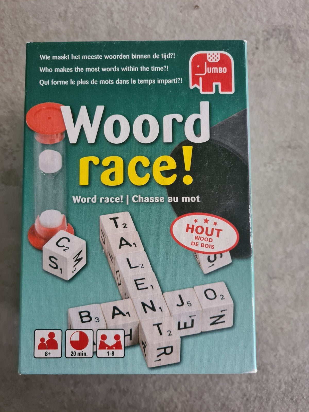 Jumbo Woordrace! - Het snelle woordspel voor iedereen, Hobby en Vrije tijd, Een of twee spelers, Ophalen of Verzenden, Gebruikt