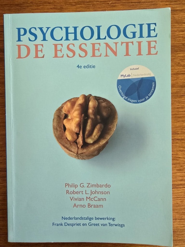 Psychologie de essentie, 4e editie, Pearson, Zo goed als nieuw, Gamma, HBO