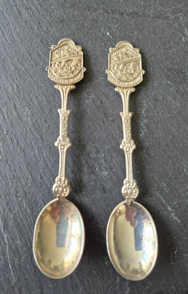 2 Vintage Lepel Deltawerken Oosterscheldekering, Antiek en Kunst, Antiek | Bestek, Ophalen of Verzenden