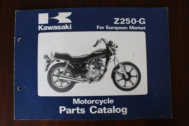 KAWASAKI Z250G 1981 parts catalogue Z250 G2 G3, Ophalen of Verzenden, Kawasaki