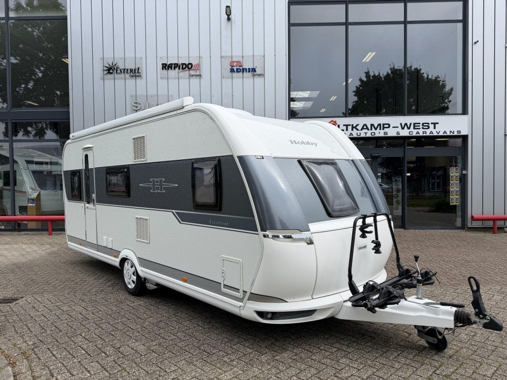 Hobby Excellent 540 KMFE Familie caravan, Dwars-stapelbed, Hobby, Bedrijf, 5 tot 6 meter