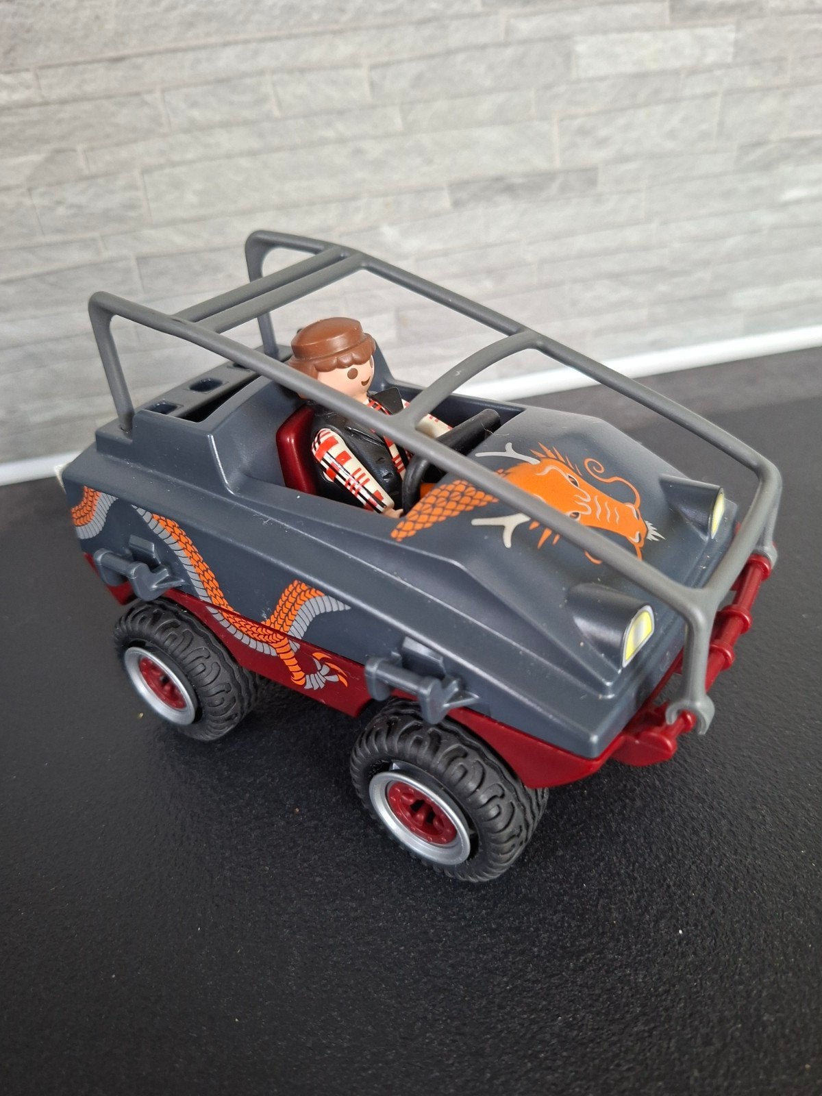 Playmobiel geobra Police Parachute Waterauto vintage incompl, Ophalen of Verzenden, Gebruikt, City action, Voertuig