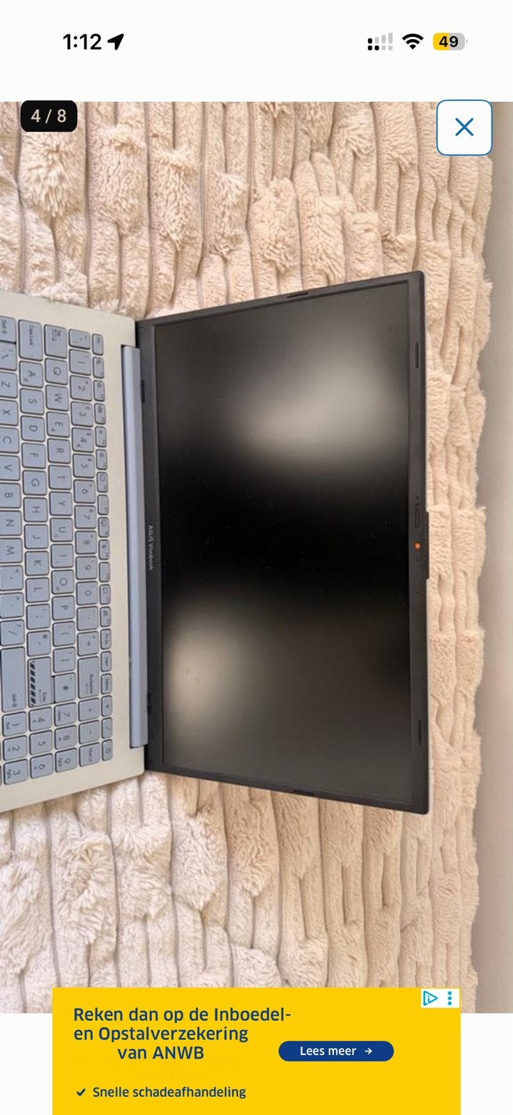 Asus vivobook laptop, Computers en Software, Chromebooks, Ophalen of Verzenden, Zo goed als nieuw, 256 GB of meer, 4 GB of minder