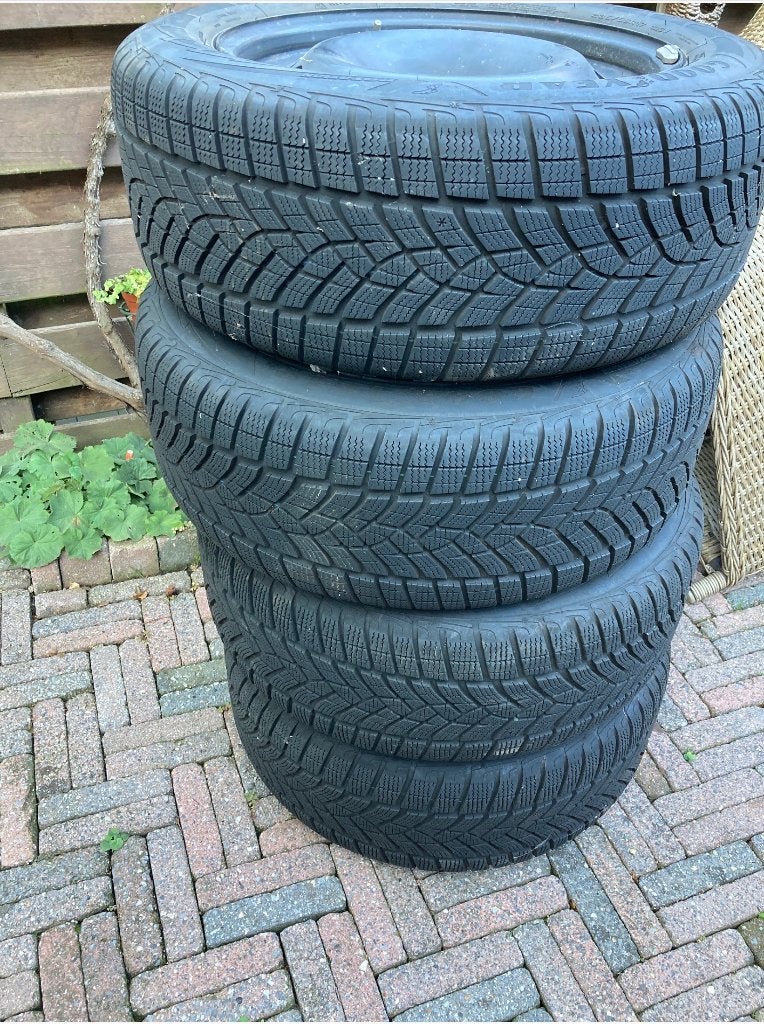 Winterbanden met stalenvelg, Ophalen, Gebruikt, Banden en Velgen, Overige maten