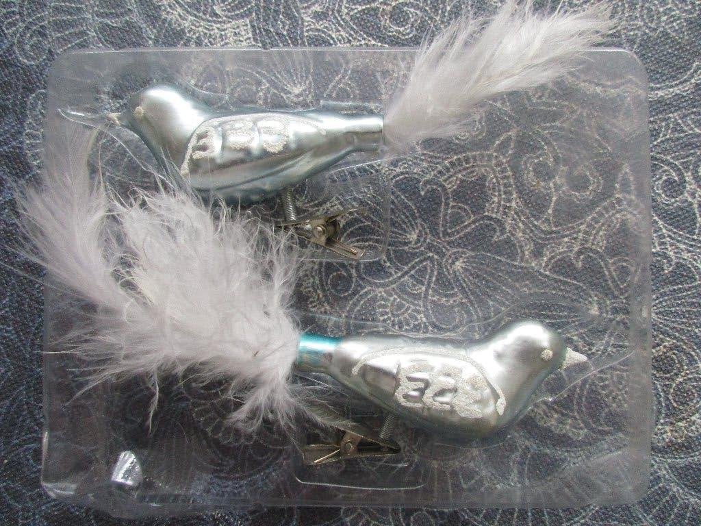 2 nieuwe vintage vogels voor de kerstboom, Diversen, Kerst, Ophalen of Verzenden, Nieuw