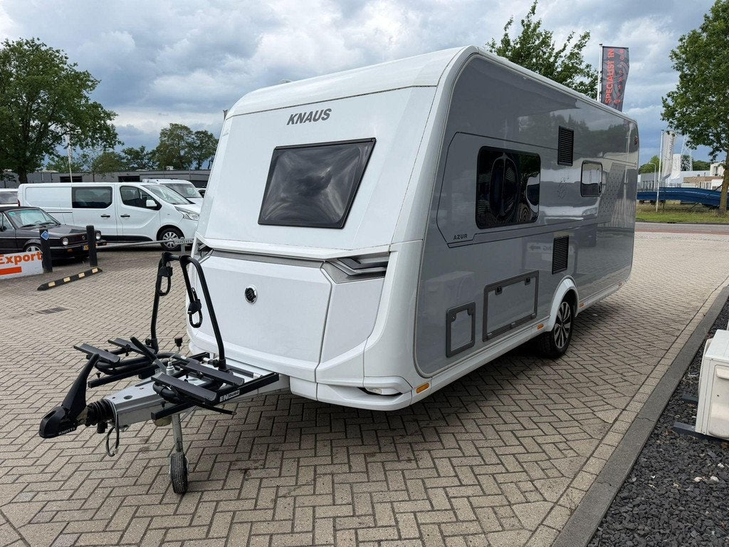 Knaus W02 Azur 500 FU Airco l Mover l Automaat poten l Route, Caravans en Kamperen, Caravans, Vast bed, Rondzit, 7 tot 8 meter