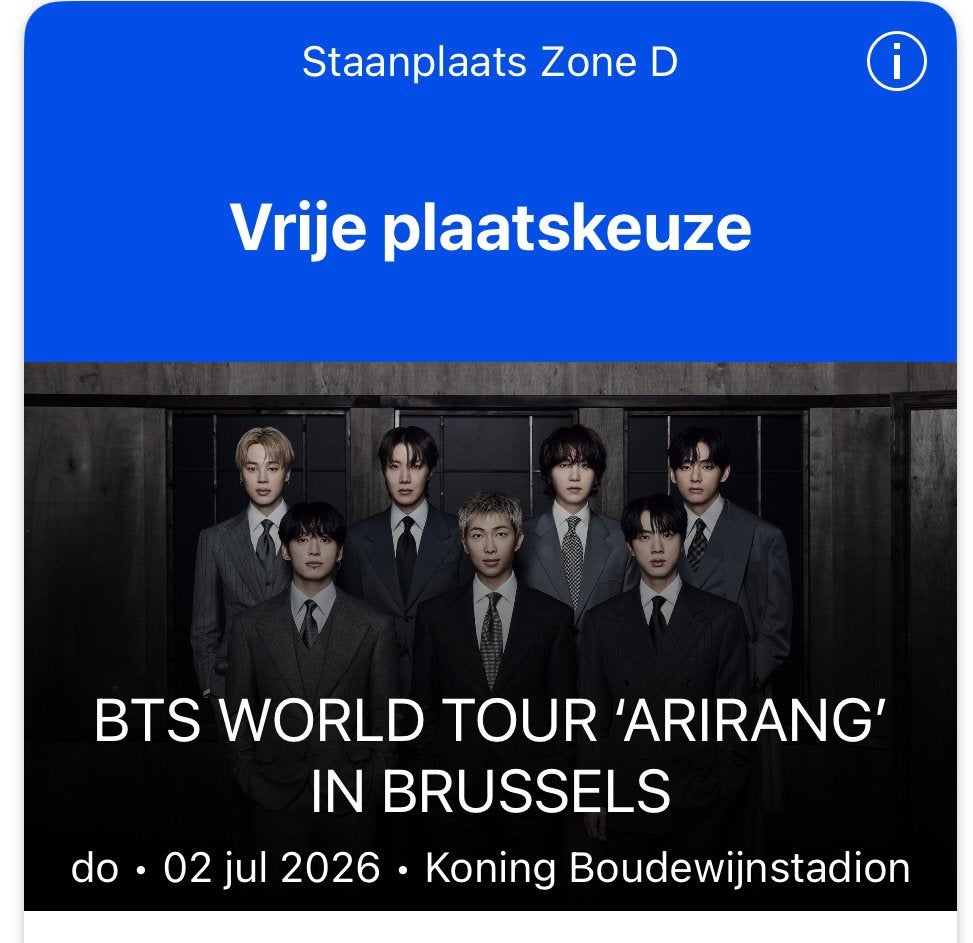 2x Staanplaatsen BTS, Tickets en Kaartjes, Twee personen, Juli