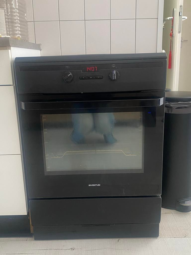 Inventum Elektrisch Fornuis met Oven en Perilex Kabel, Gebruikt, Hete lucht, 60 cm of meer, Inductie