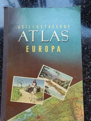 Geïllustreerde atlas van Europa 1954, Boeken, Gelezen, Overige atlassen, Verzenden, Europa Overig