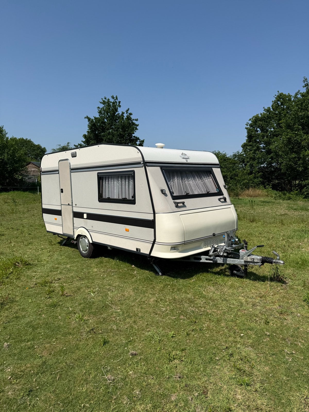 Hobby Prestige caravan in super staat met voortent en mover, Rondzit, Hobby, Particulier, Tot en met 4