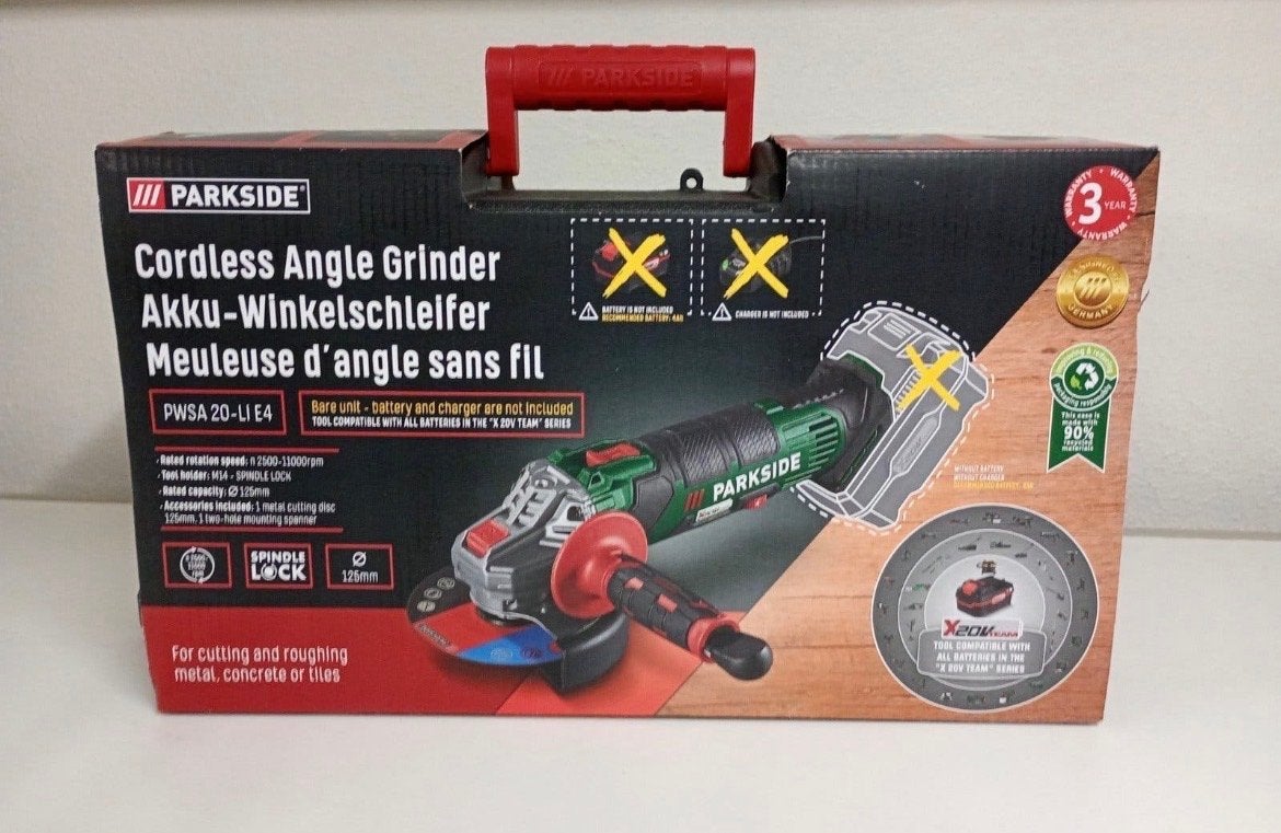 Parkside Accu HaakseSlijpSET Nieuw & incl.4ah accu en lader!, Ophalen of Verzenden, Nieuw, Minder dan 700 watt, Haakse handslijpmachine