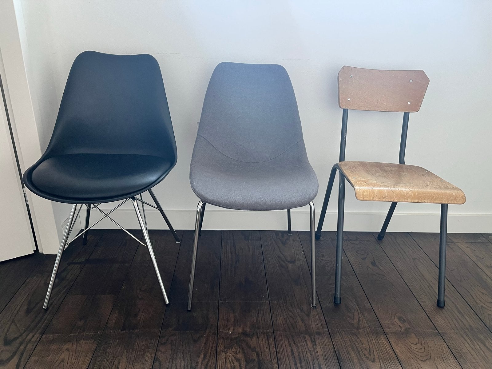 Diverse stoelen te koop! Vilt, leer, Ophalen, Gebruikt, Overige kleuren, Vijf, Zes of meer stoelen