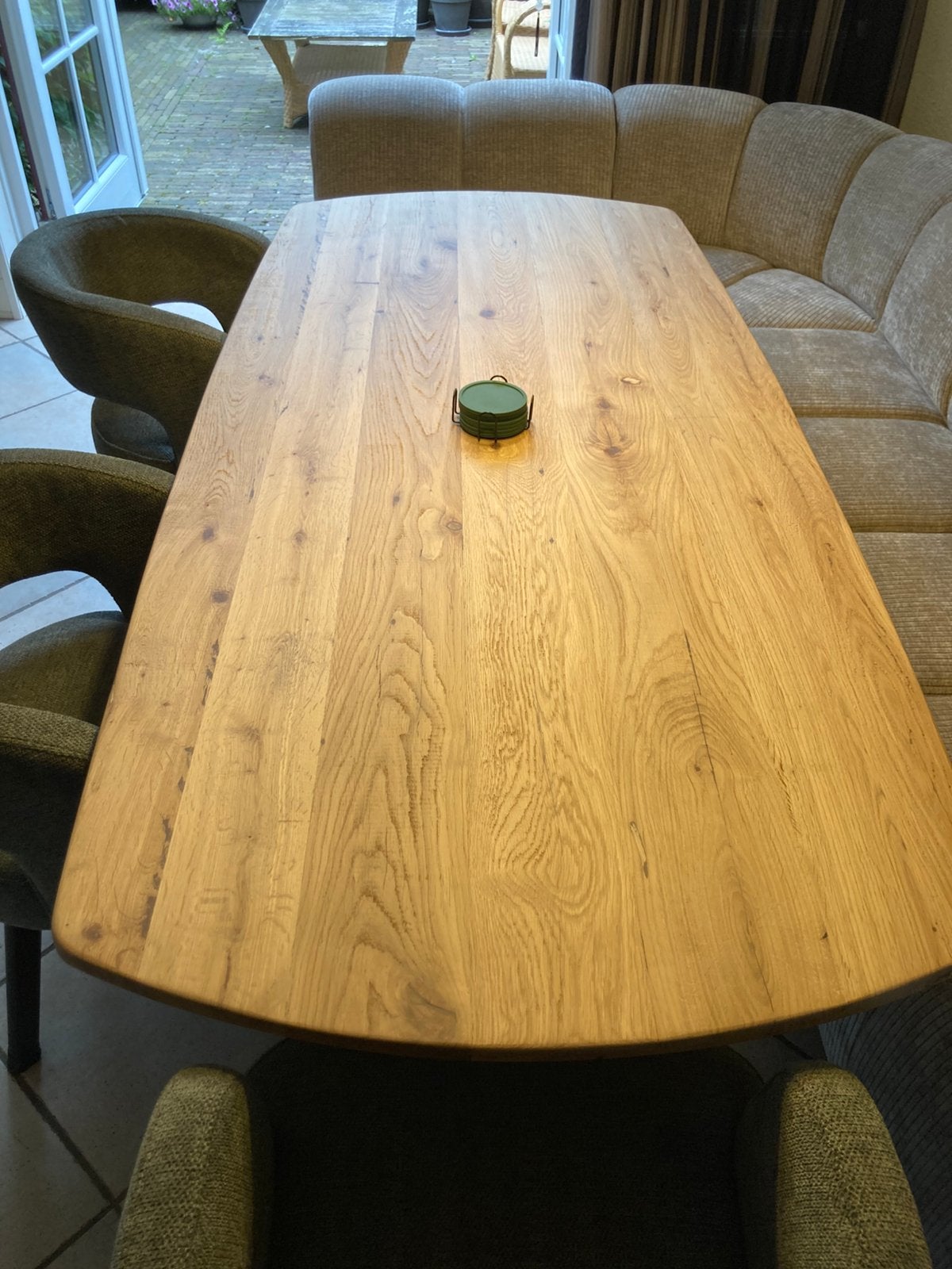Prachtige oud eiken tafelblad 200 x 90 OLDWOOD, Ophalen, Eikenhout, 50 tot 100 cm, Zo goed als nieuw
