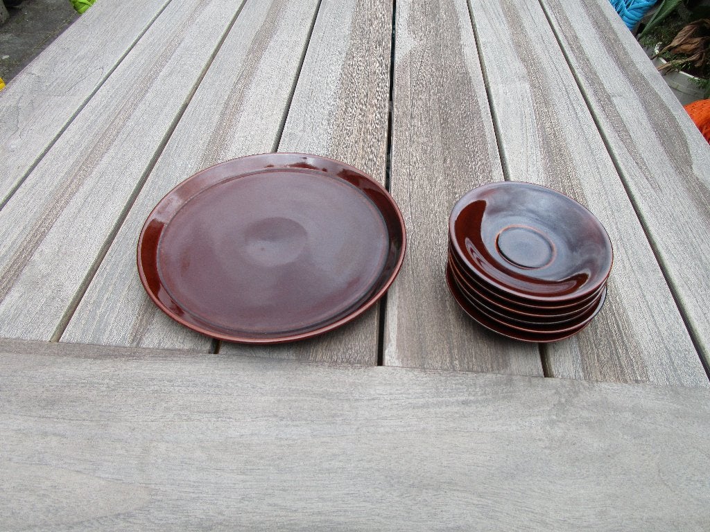 Retro gebakstel uit de jaren 70 puntgaaf, Overige typen, Ophalen of Verzenden, Zo goed als nieuw, Overige stijlen