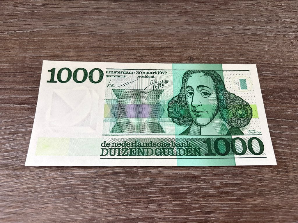 UNC biljet 1000 gulden Spinoza, 1972, Ophalen of Verzenden, 1000 gulden