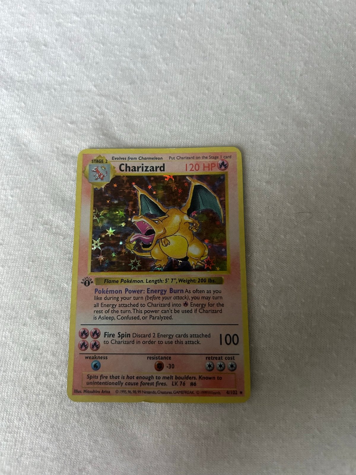 Charizard Speciale Pokémon Kaart  Holo, Ophalen of Verzenden, Gebruikt, Losse kaart, Foil