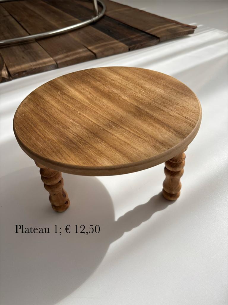 Taartplateau, Ophalen of Verzenden, Zo goed als nieuw, Bruin, Hout