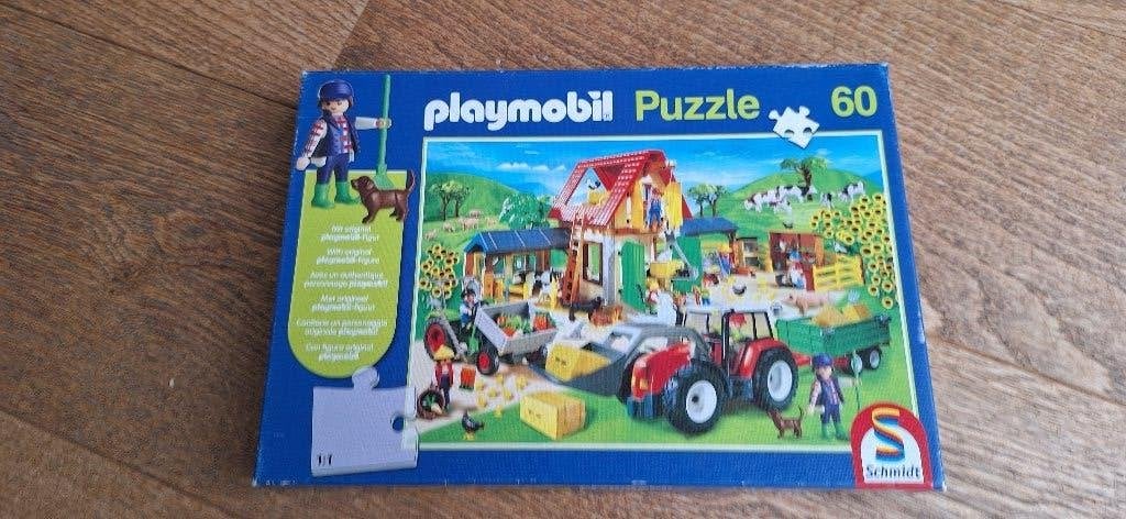 playmobil puzzel, Ophalen of Verzenden, Meer dan 50 stukjes, Zo goed als nieuw, 4 tot 6 jaar