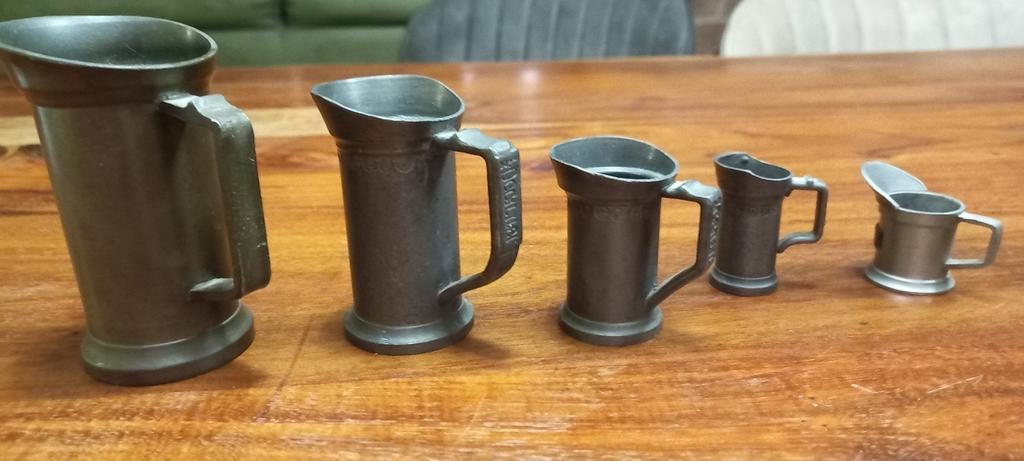 .maatbekers, Antiek en Kunst, Antiek | Tin, Ophalen