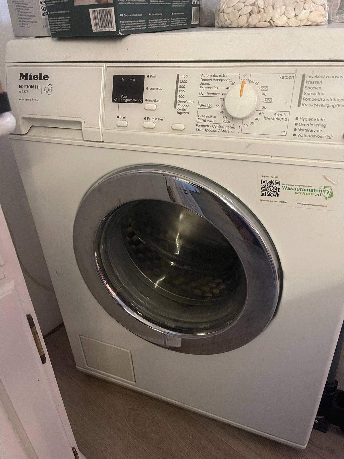 Miele W 3371 EDITION 111 wasmachine - defect (kortsluiting), Witgoed en Apparatuur, Ophalen of Verzenden, Niet werkend, Voorlader