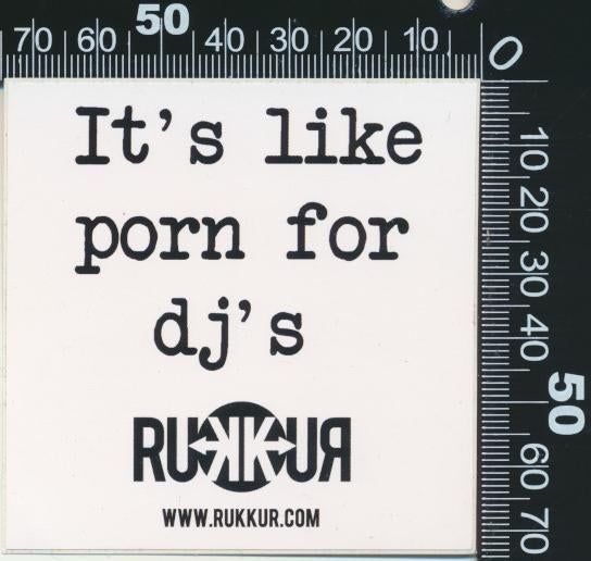 Sticker: Hardcore (61) - Rukkur - Its like porn for DJs, Ophalen of Verzenden, Zo goed als nieuw, Bedrijf of Vereniging
