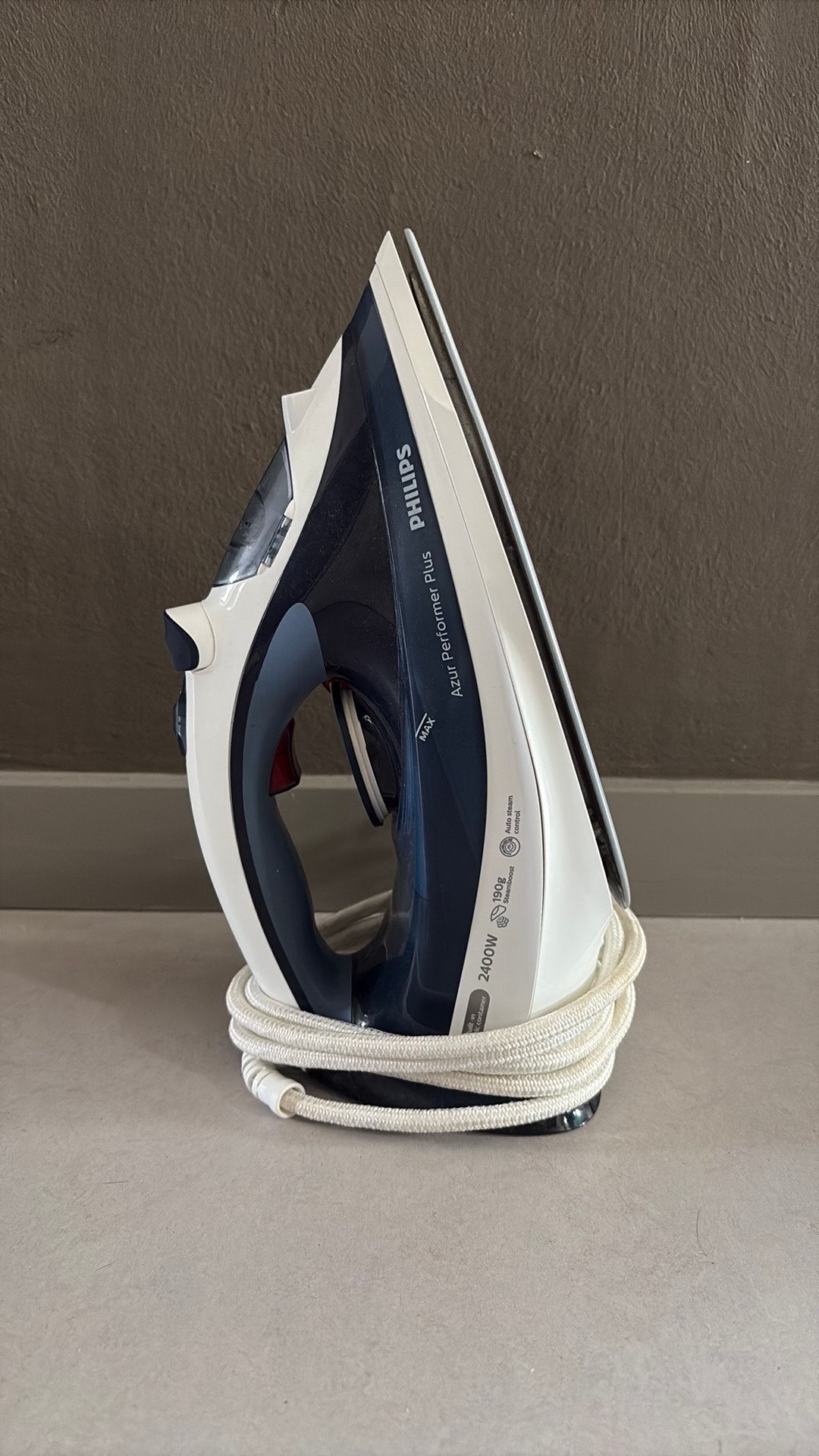 Philips Azur Performance Plus Strijkijzer (Blauw en Wit), Ophalen, Gebruikt